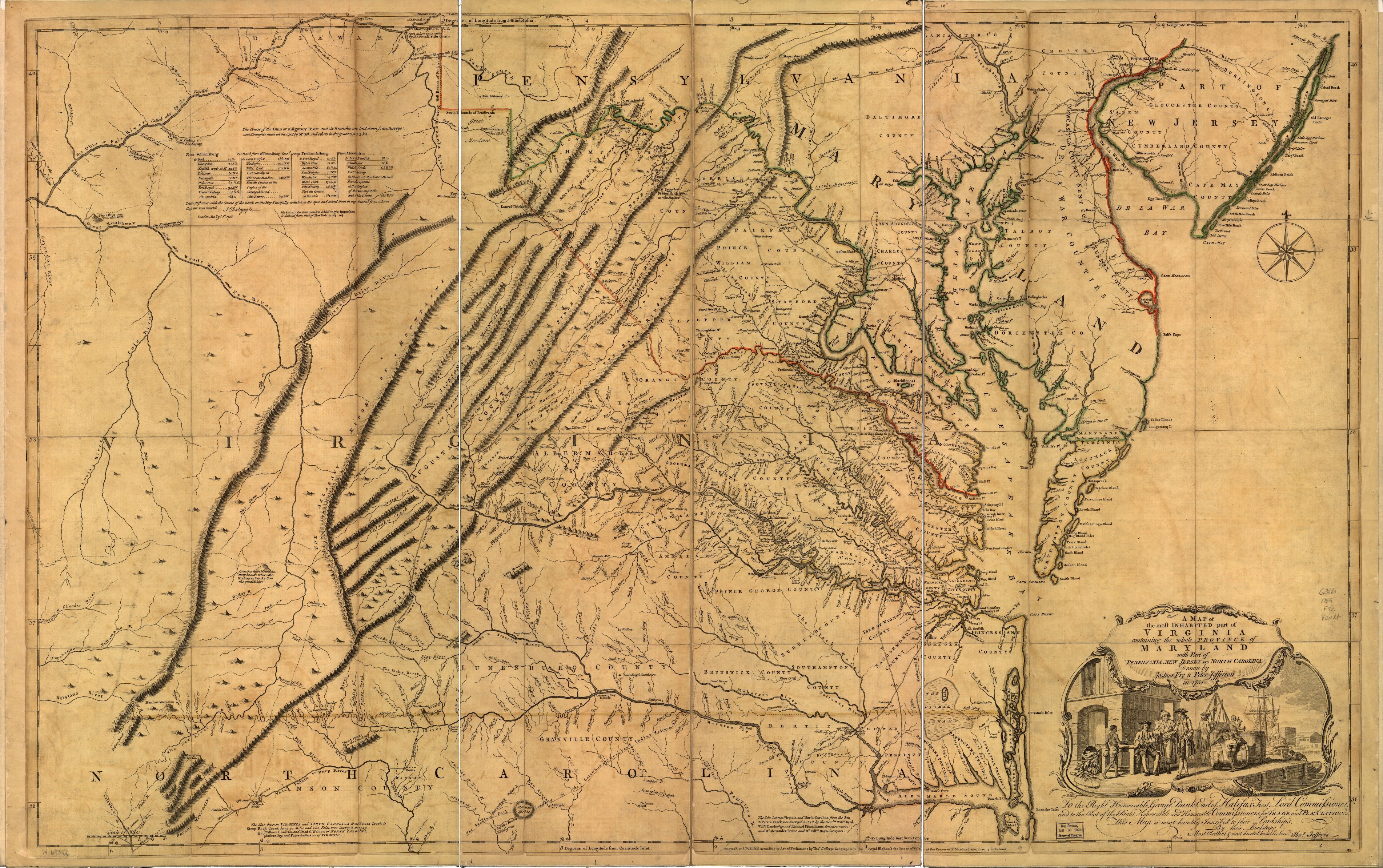 The Fry and Jefferson map of Virginia