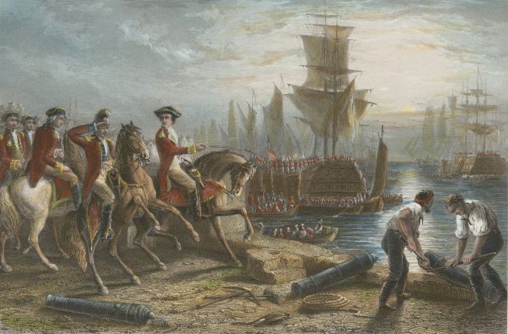 Gen Howe Evacuating Boston, American Revolution Institute