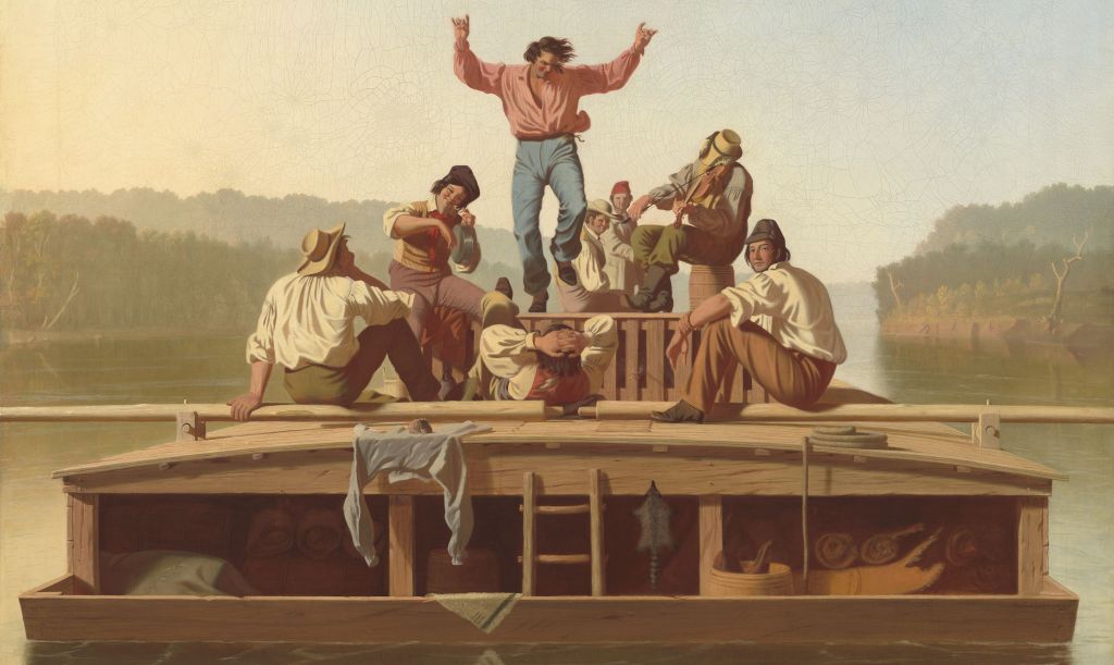 George Caleb Bingham's The Jolly Flatboatmen