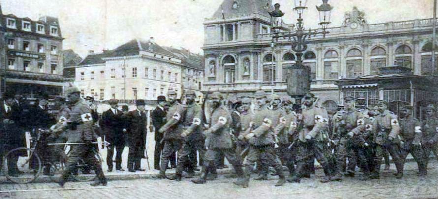 At the start of World War I, the German Army invaded neutral Belgium and marched into Brussels on August 20. The occupation would be disastrous for the civilian population.