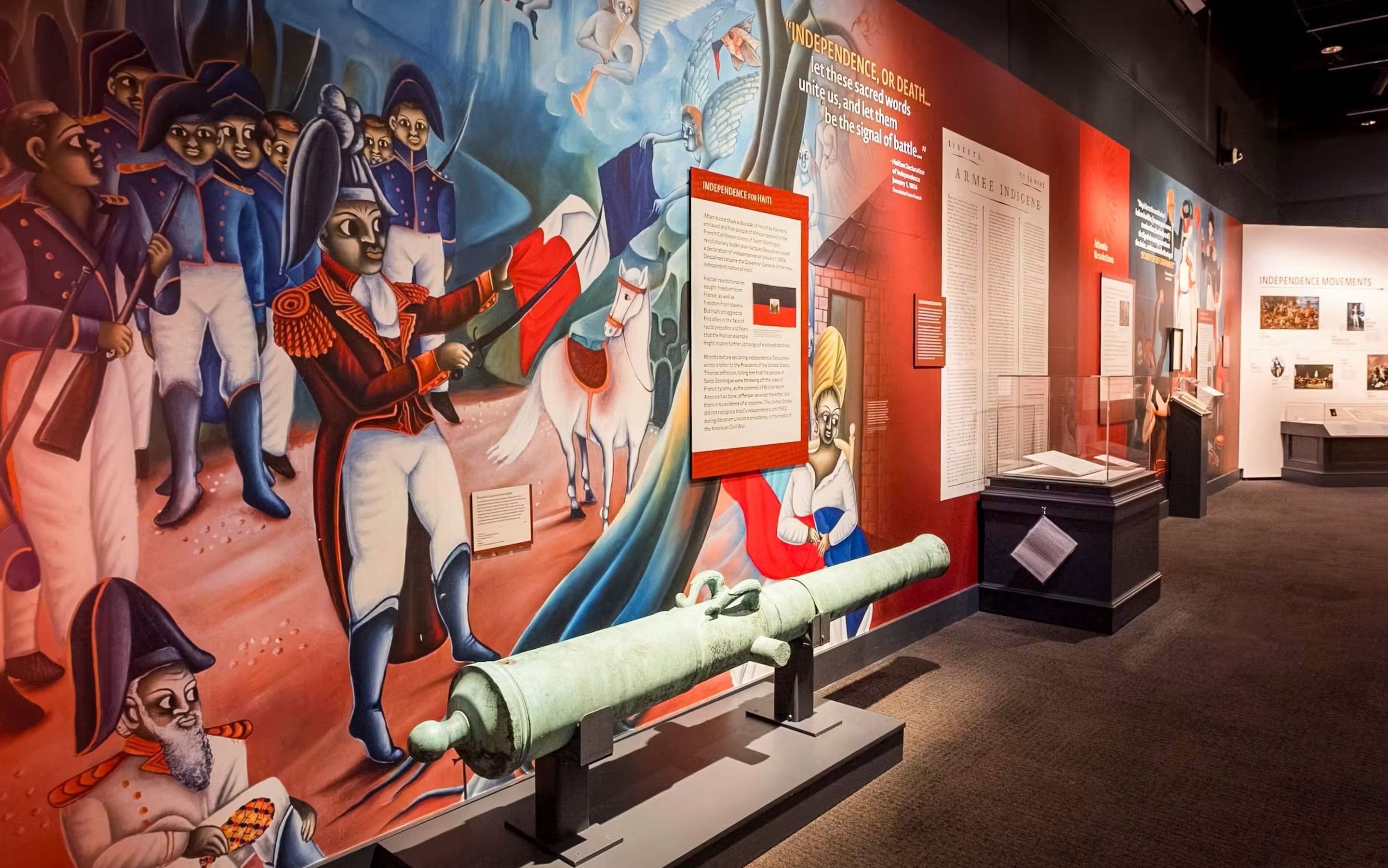 One of the Haitian cannon collected for Fort Ticonderoga is currently on loan to the Museum of the American Revolution in Philadelphia.