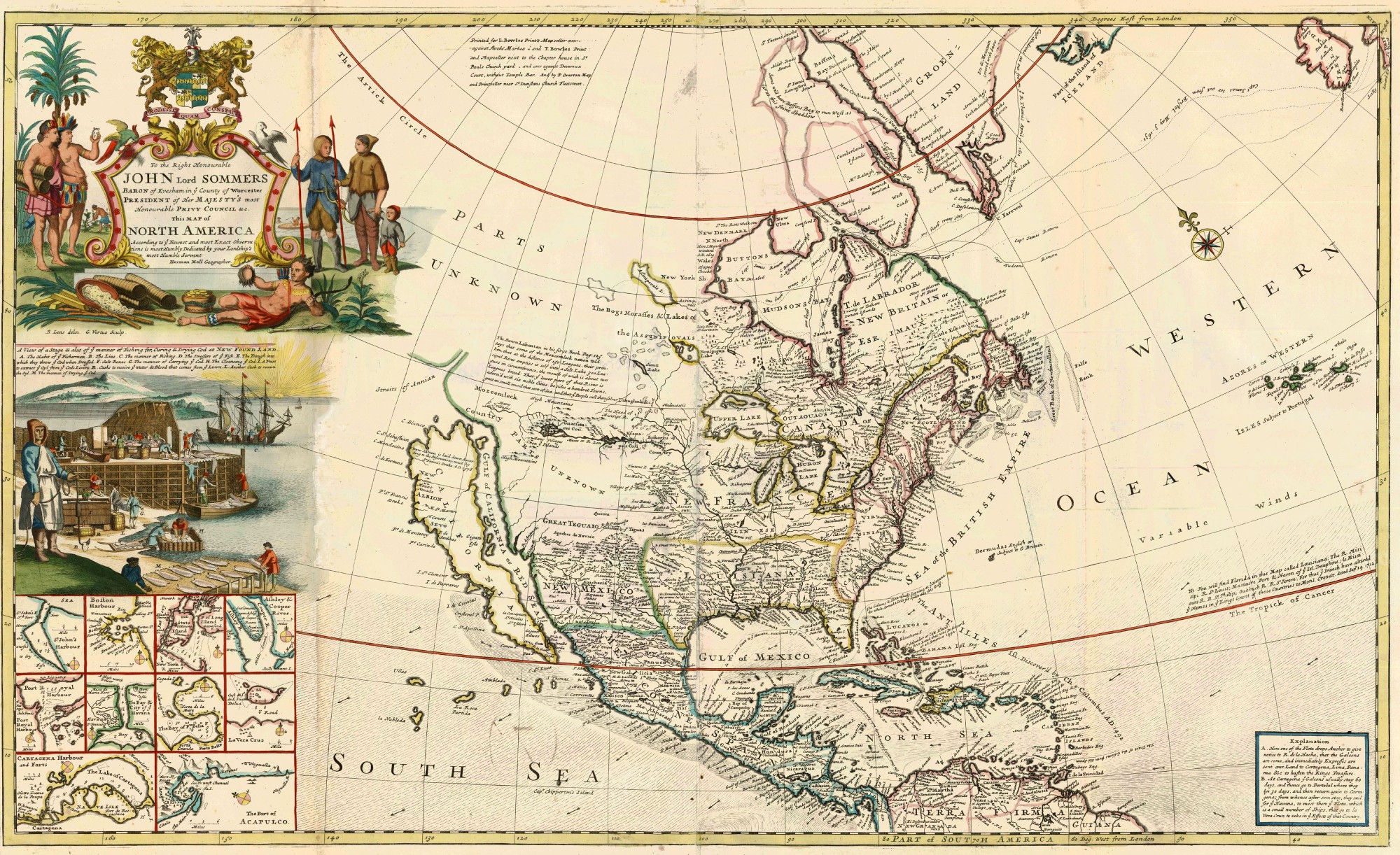 Herman Moll map of North America