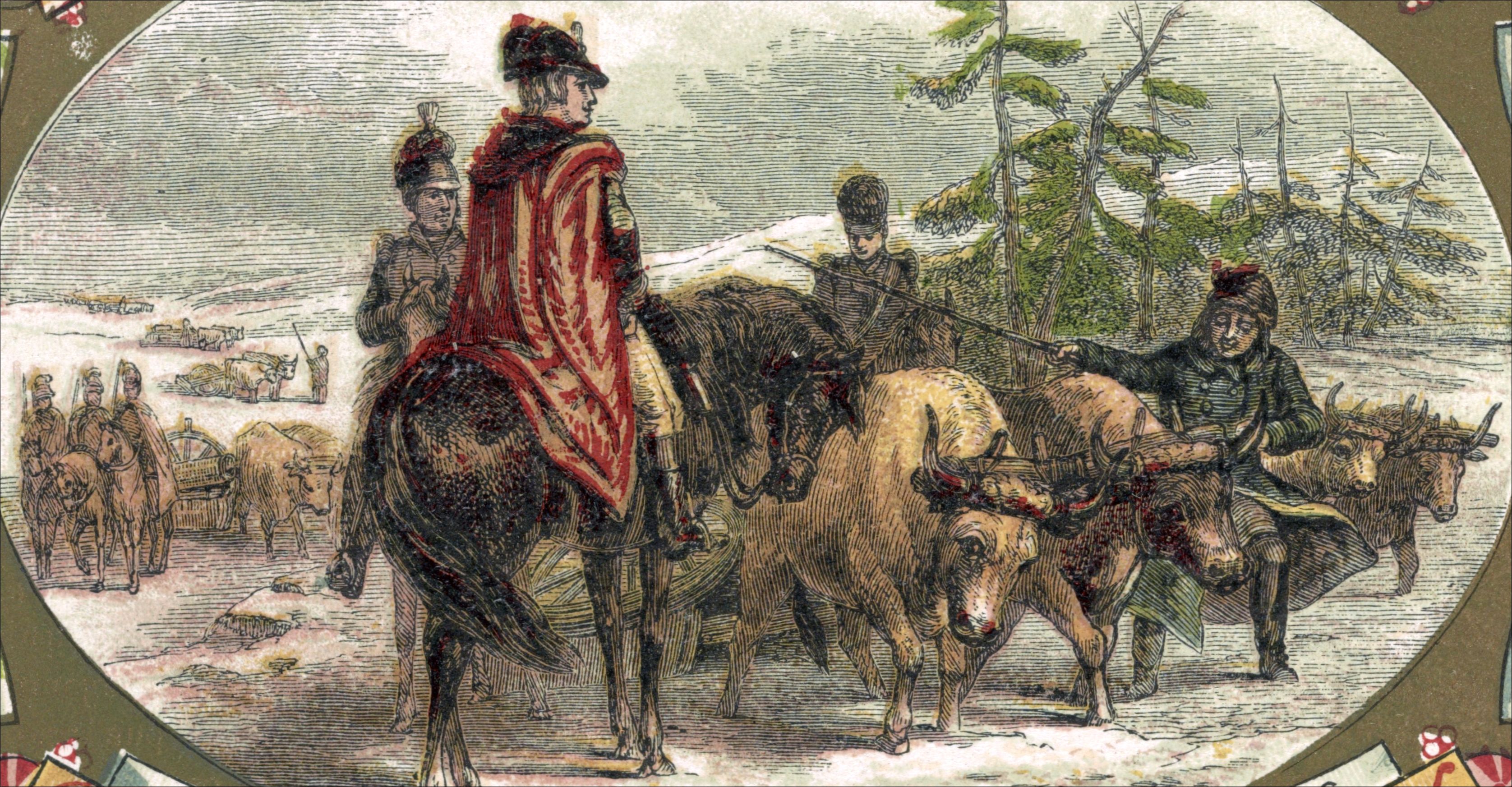 Home Insurance Company centennial calendar, Arrival of Colonel Knox with artillery at Cambridge, 1776-detail.LOC