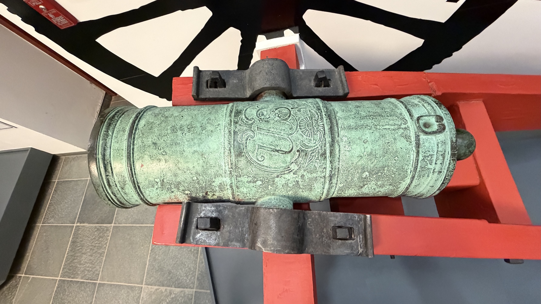 A cannon transported from Ticonderoga.