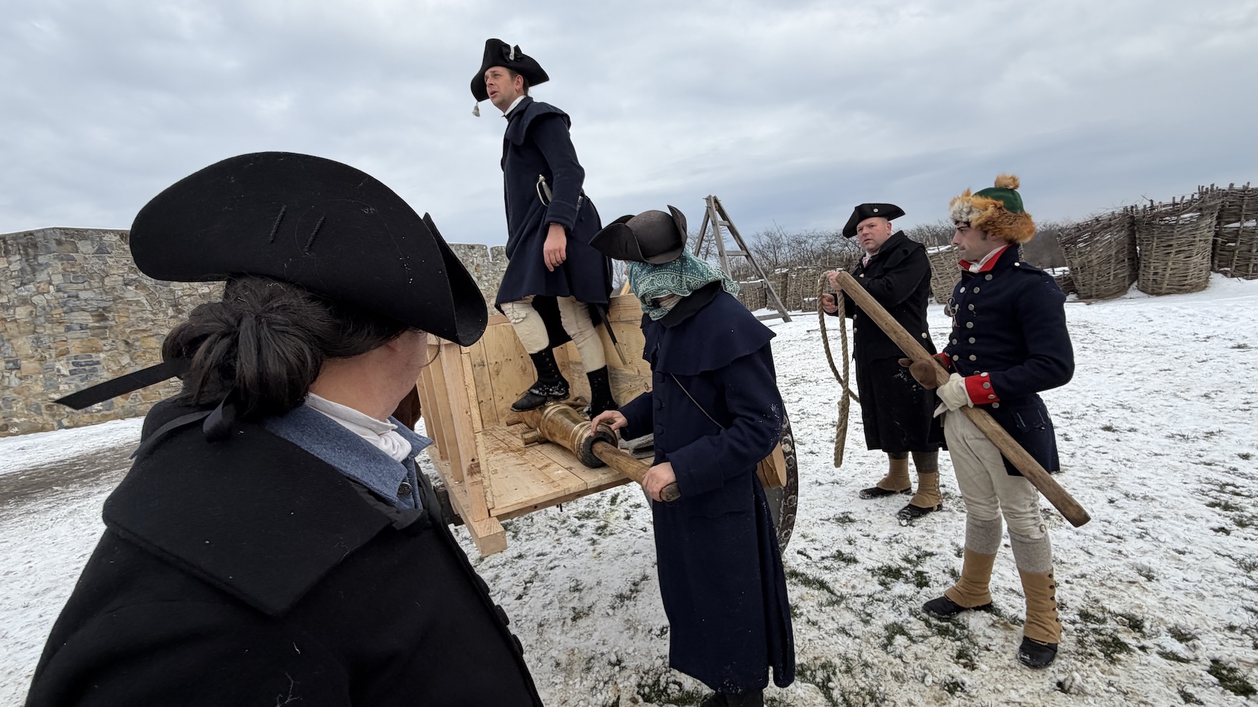 Men preparing for transport.