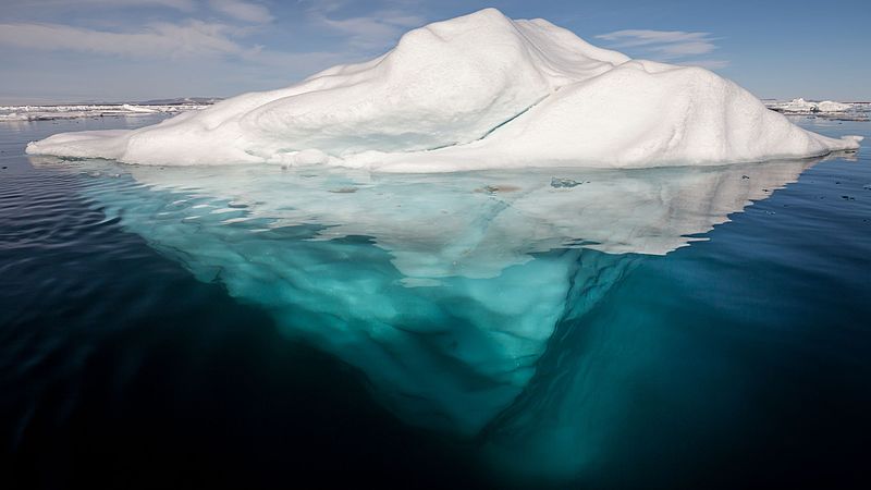 Since over 90% of an iceberg remains underwater, Naval officers worried that a submarine could fatally damage its fragile hull on ice hidden below the surface. Photo by AWeith.
