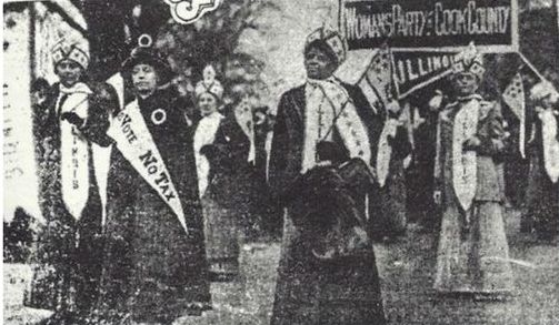 The white women organizing the Women's Suffrage Parade of 1913 told her to march at the end, but Ida defiantly joined the Illinois delegation.