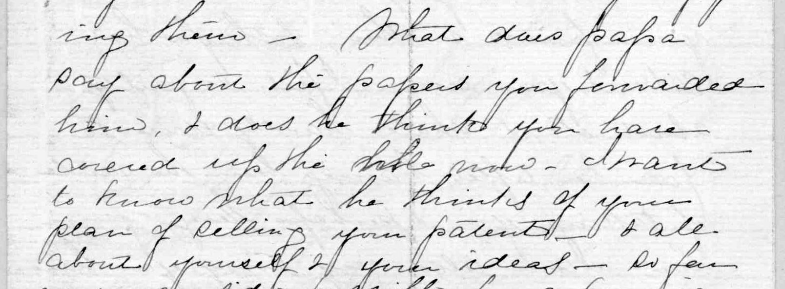 Letter from Mabel Hubbard Bell to Alexander Graham Bell, January 17, 1876.