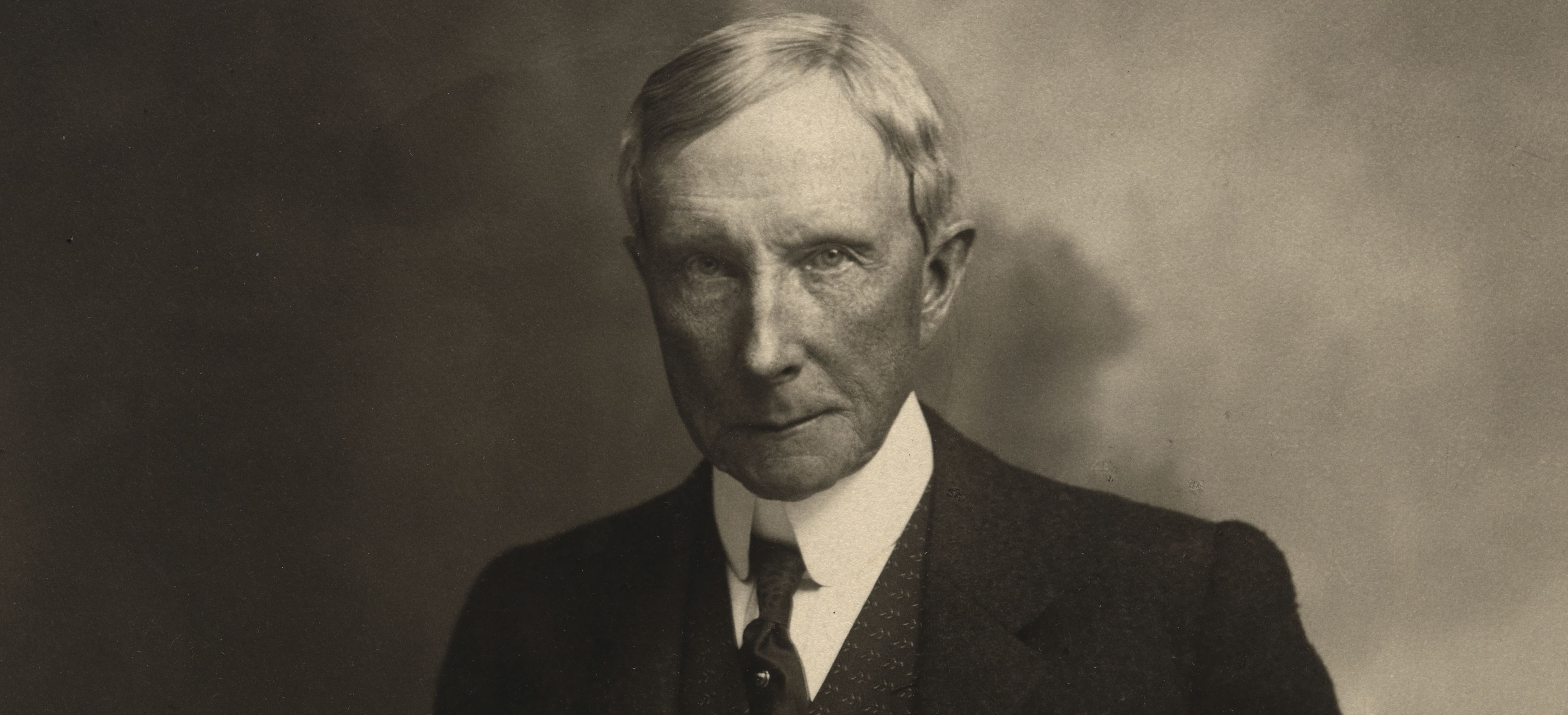 Tarbell described Rockefeller as a Dickensian villain. National Portrait Gallery