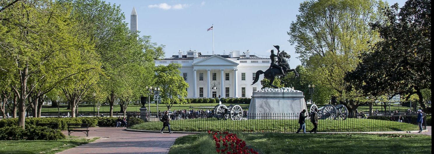 In quieter times, Lafayette Square functioned like the front lawn of the White House. Photo by Myslewski.