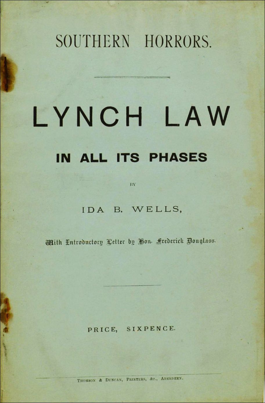 ida b wells southern horrors analysis