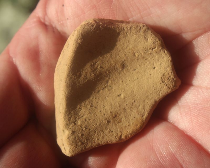 One of the first artifacts the author found was a piece of pottery that later proved to be part of a European olive jar.