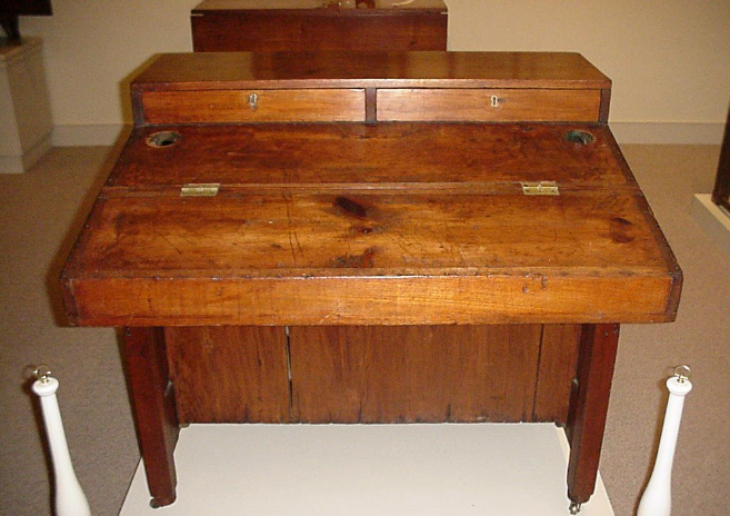 Patrick Henry's desk can still be seen at Red Hill Plantation.