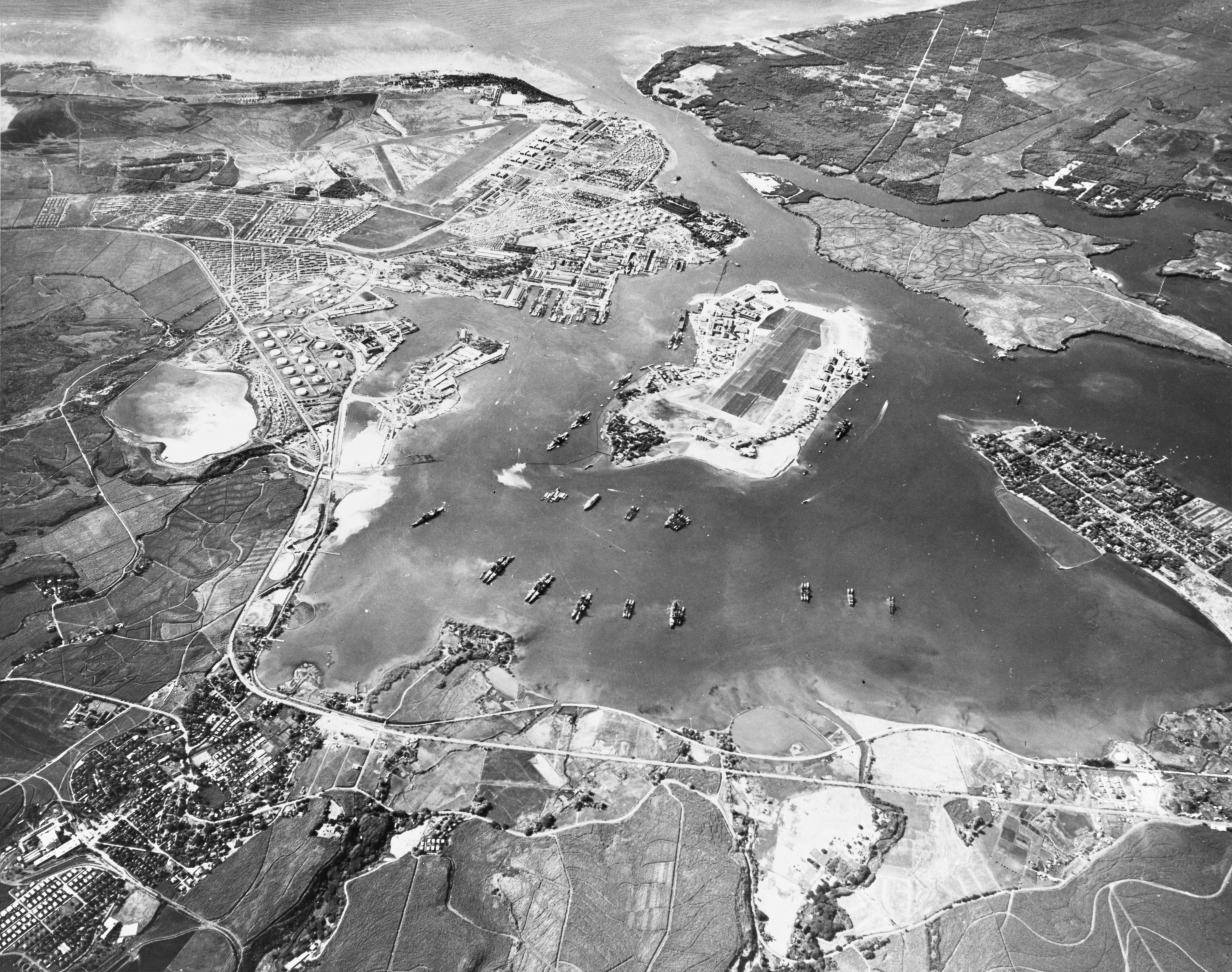 aerial view pearl harbor