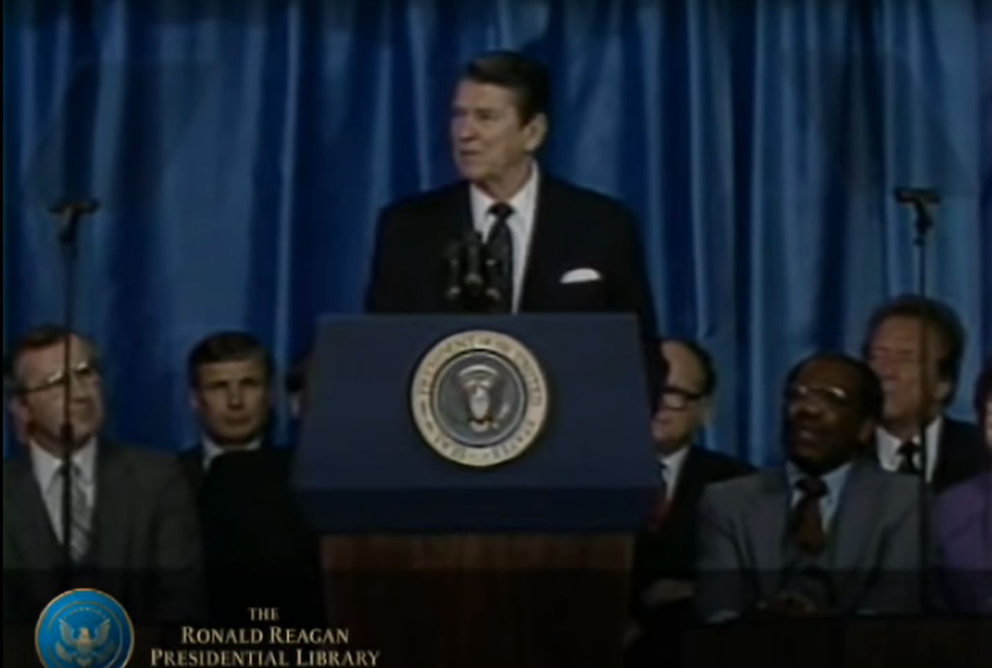 President Reagan delivers the "Evil Empire" speech in Orlando on March 8, 1983.