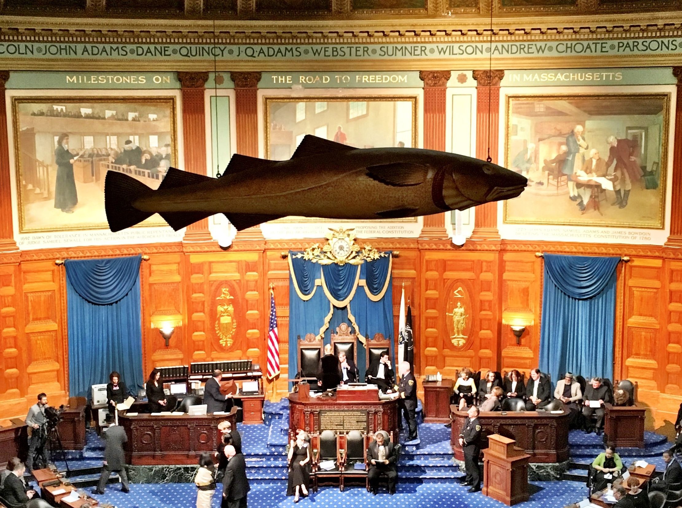 The ad agency suggested we name our beer after the state symbol of Massachusetts — a carved wooden codfish that to this day hangs in the Massachusetts State House.