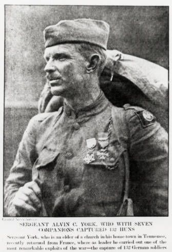 Sgt. York with his Medal of Honor.