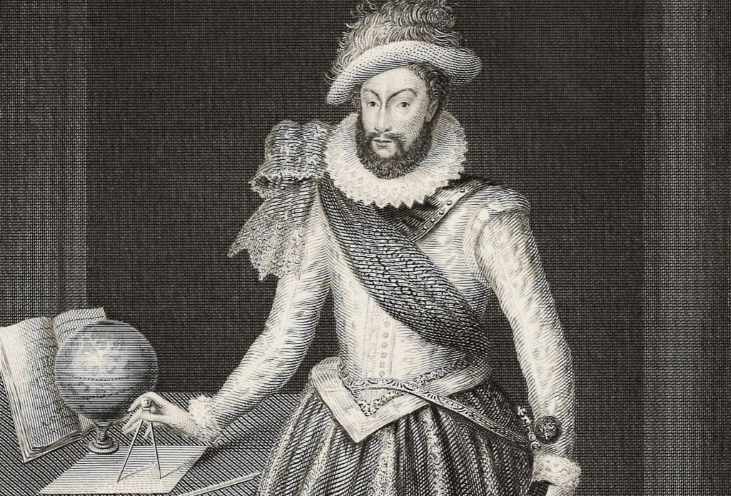 Sir Walter Raleigh was the main proponent of establishing an English base in the Americas. American Heritage Collection.