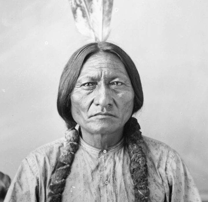 Sitting Bull was photographed in 1883 by David F. Barry.  Guggisberg Collection.
