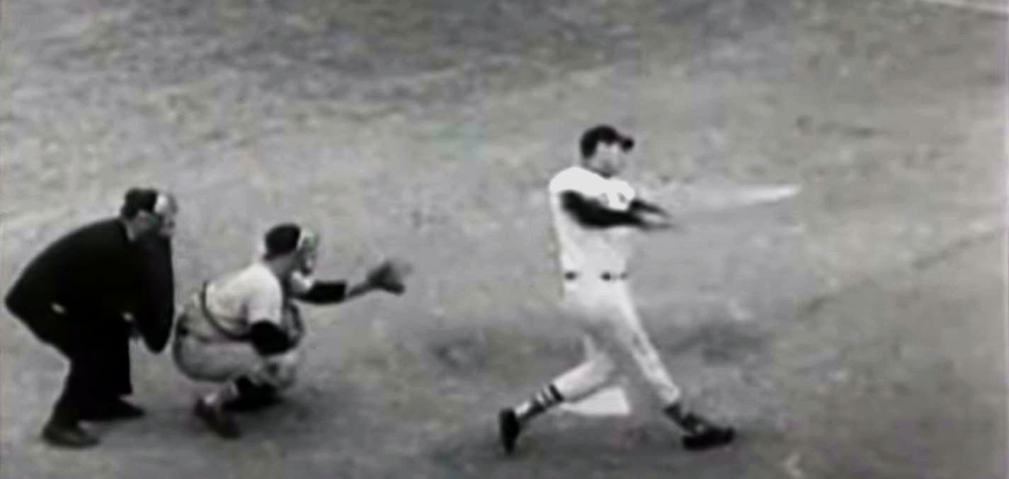 Ted Williams hits his last home run.