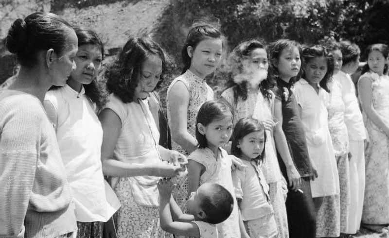 Women and girls in many countries occupied by the Japanese were held as "comfort women," for Japanese soldiers. Chinese and Malayan girls forcibly taken from Penang by the Japanese to work as 'comfort girls' for the troops[58]