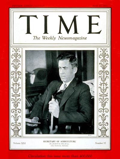 Time featured Wallace in 1933