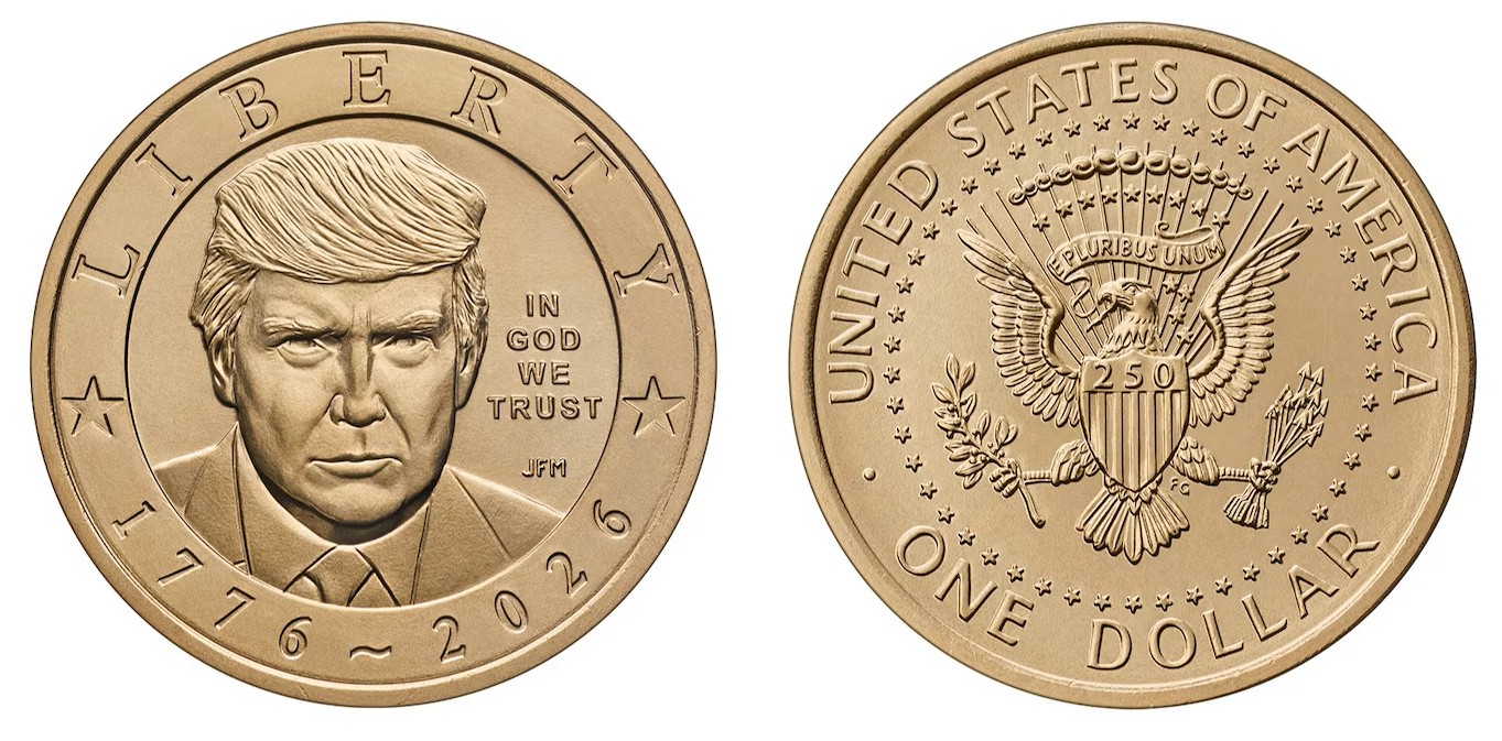 The U.S. Mint is producing a new $1 coin featuring President Trump's image. Treasury Dept.