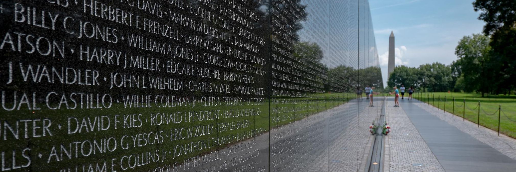 The stark black granite of the Vietnam Memorial was seen negatively by many at first.