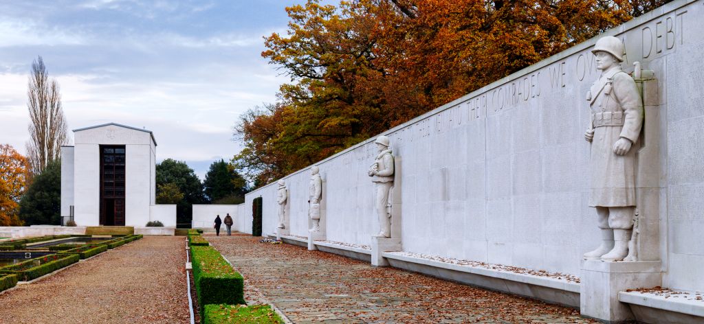 The Wall of the Missing in the American cemetery at Madingley has the names of thousands of MIAs.