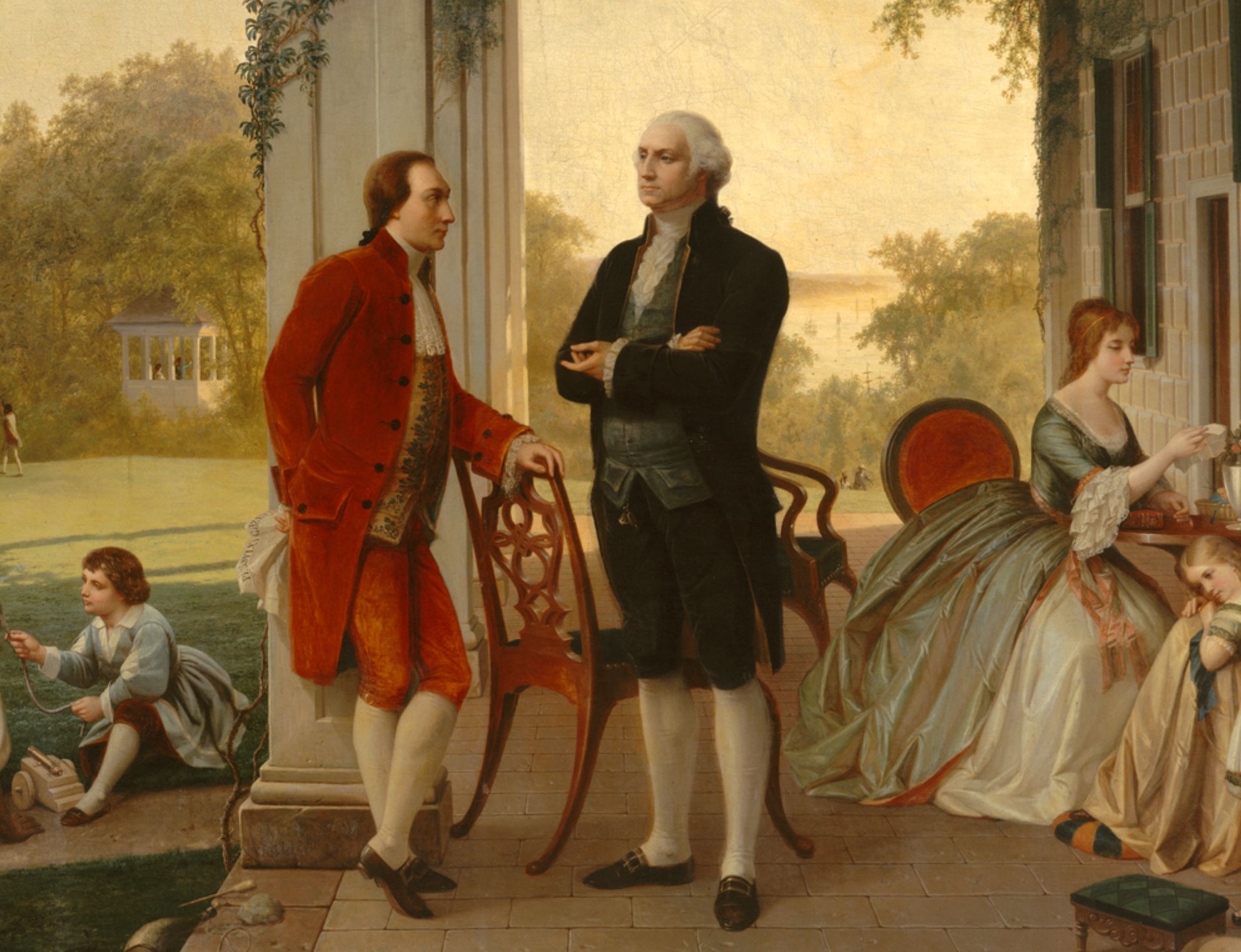 Washington and Lafayette at Mount Vernon.