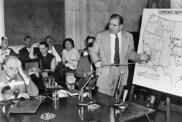 Senator Joseph McCarthy makes his case to fellow senators