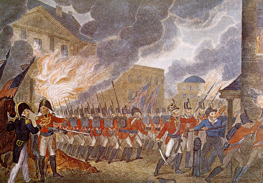 Admiral Cockburn oversaw the British soldiers burning Washington, D.C., on August 24, 1814 during the War of 1812, setting fire to several buildings, including the White House and the US Capitol.