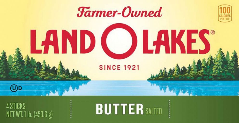 The "butter maiden" is missing in the new Land O' Lakes packaging.