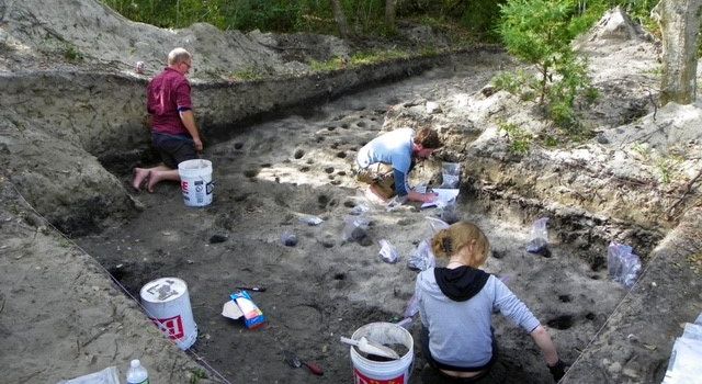 The author and Prof. Mark Horton from the University of Bristol, England have led excavations at Hatteras for the last ten years.