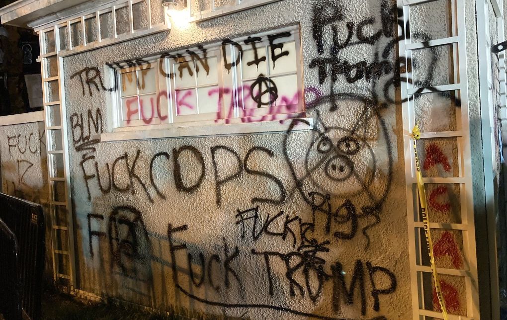 Graffiti in Lafayette Square. Tracy Lee.