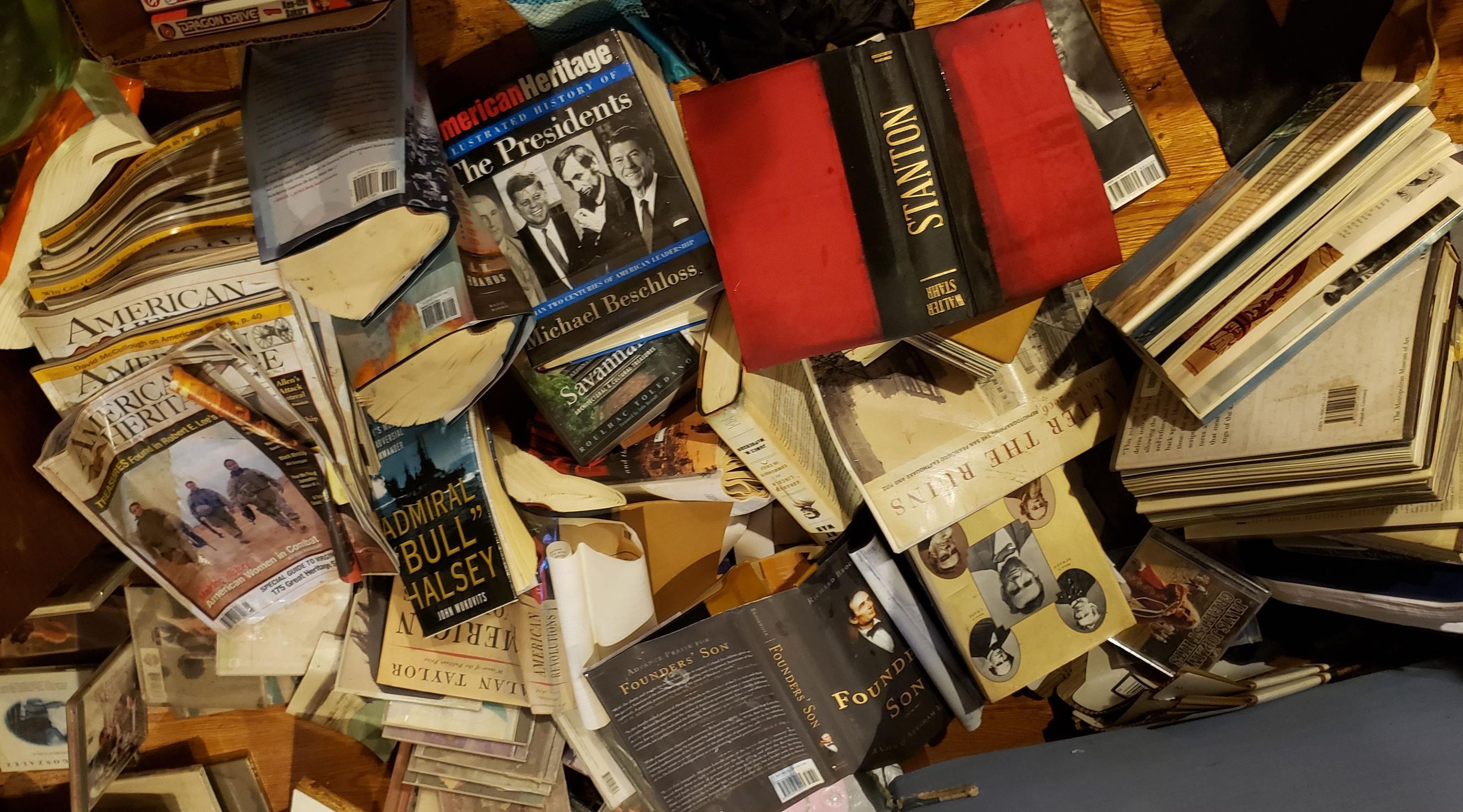 The muddy water floated books around and left them in a soggy mess. Many were critical for research, reviews, or excerpting.