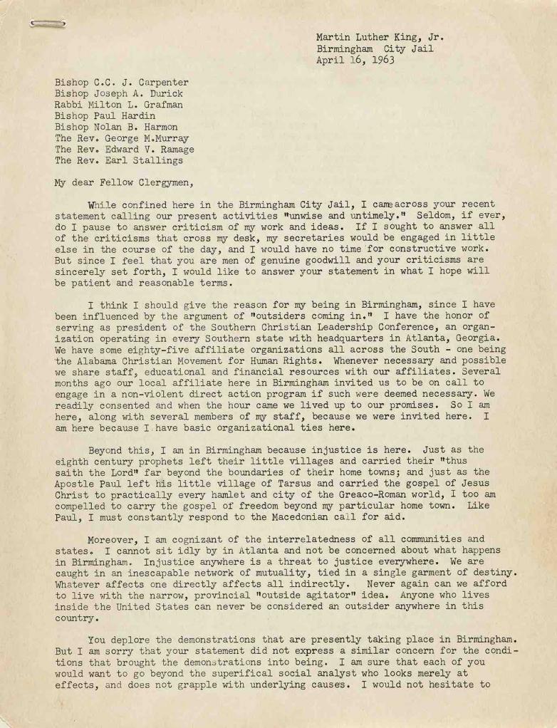 mlk letter