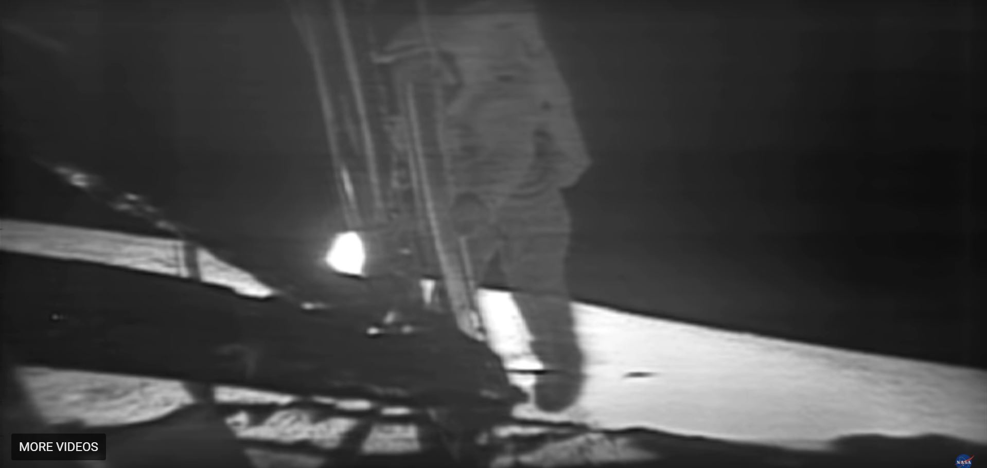A remote camera captured Armstrong's dramatic first step onto the Moon's surface.