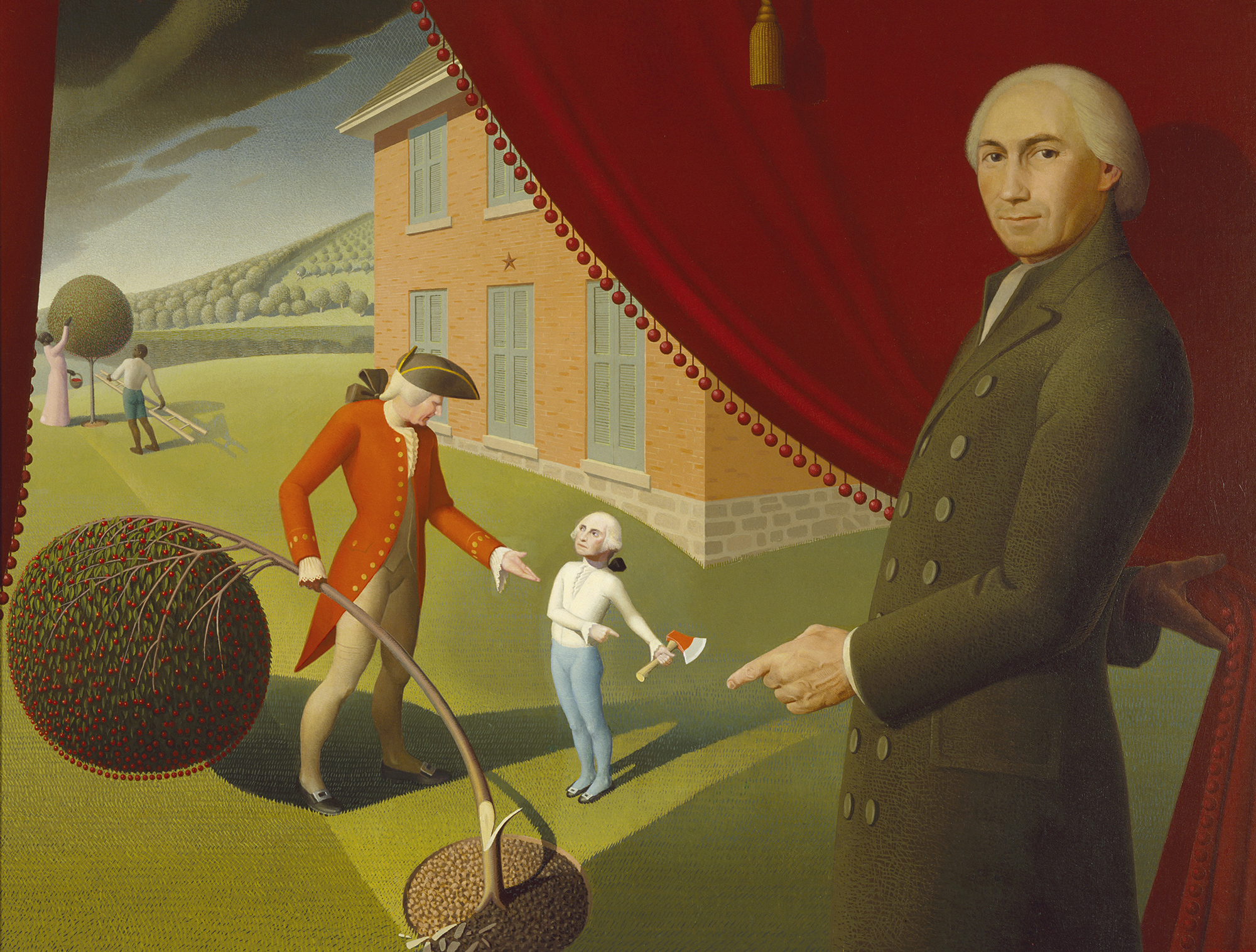 Lincoln was inspired as a young man by Parson Weems' biography of George Washington. The book was depicted in the painting "Parson Weem's Fable" in the Amon Carter Museum of American Art.