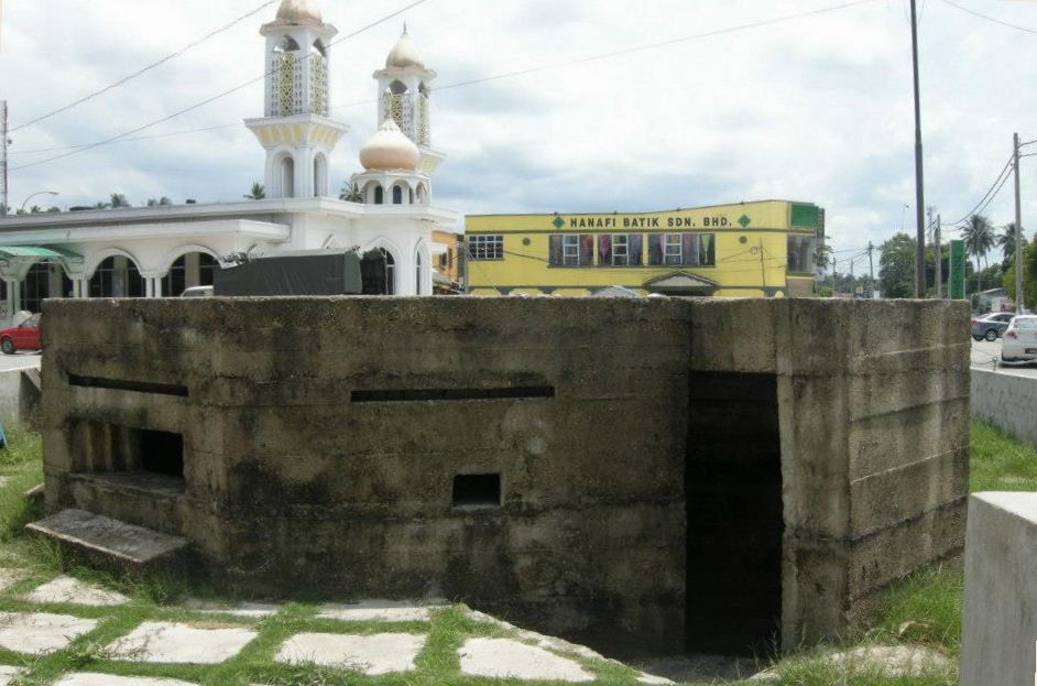 A British Army pillbox still sits in the middle of Kota Bharu.