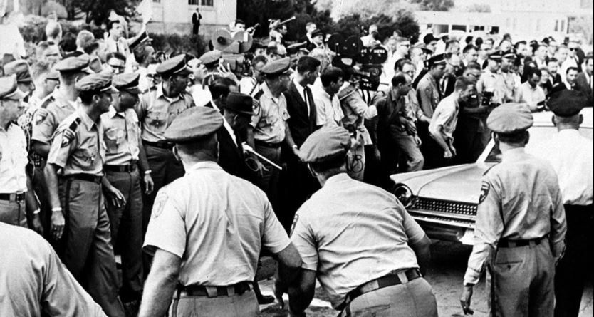 When the author was at the University of Mississippi, his fellow students rioted and forced James Meredith to leave without enrolling. Days later he became the first African-American to enroll at the university. AP.