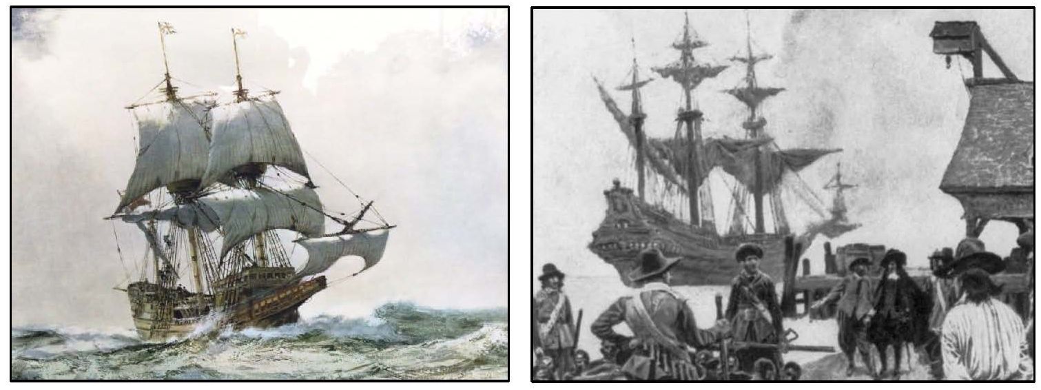 The Mayflower and the White Lion came to symbolize two different visions of America.