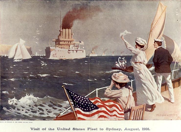 The U.S. fleet got a warm welcome in Sydney, Australia.